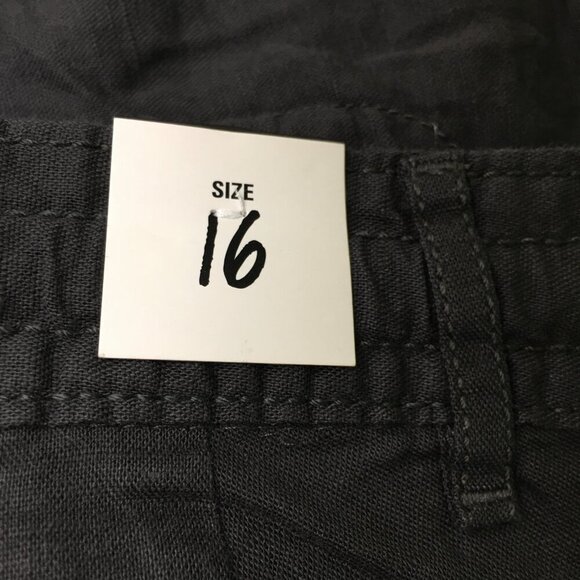 NEW Gap Women's Dark Gray Linen Blend Pants Button Fly size 16 length 32" - Picture 8 of 10